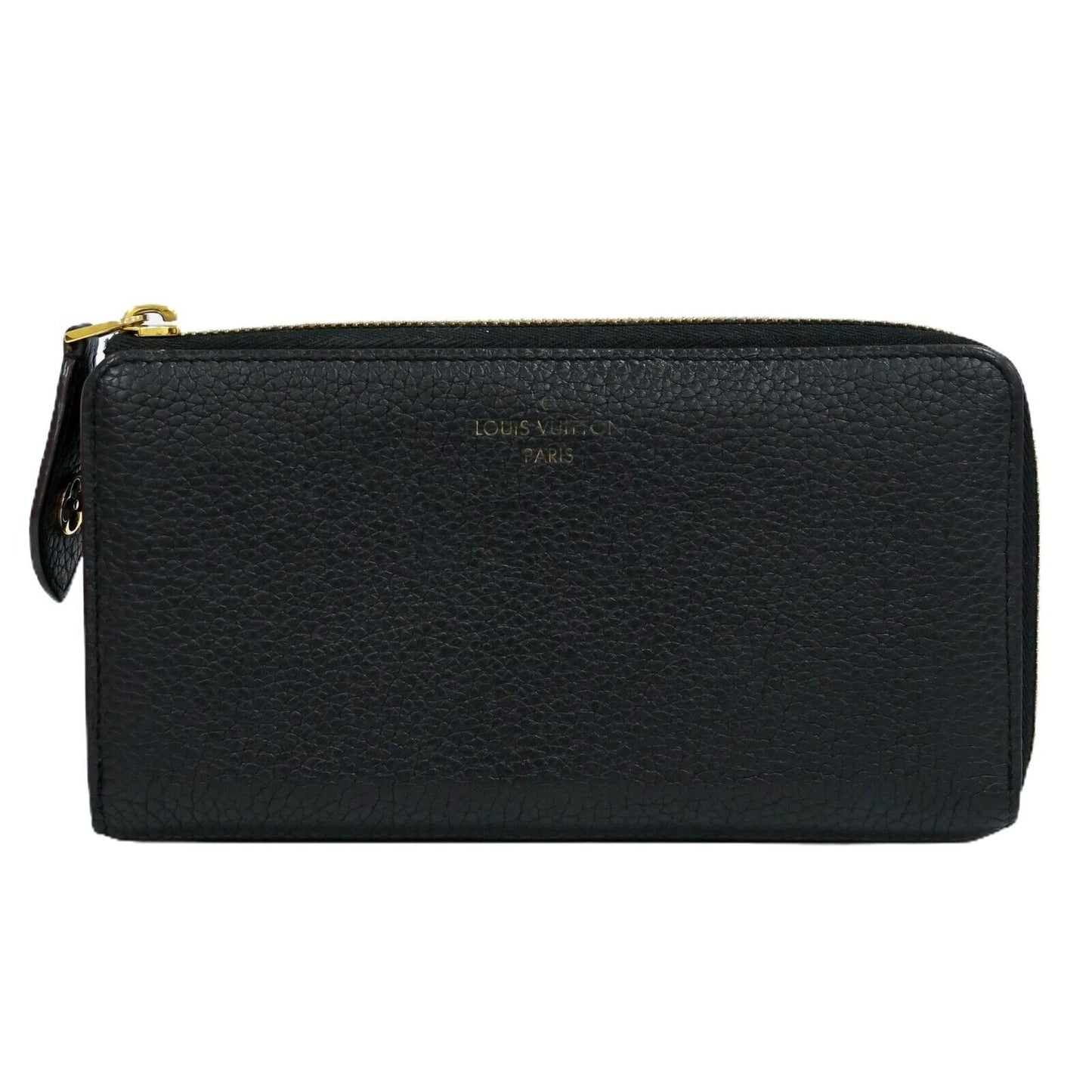 Louis Vuitton Black Leather Portefeuille comète wallet accessories