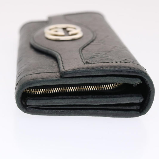 GUCCI GG Canvas ssima Long Wallet Black 49845