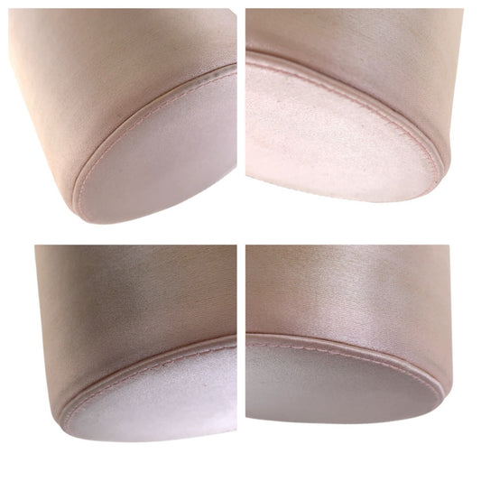 GUCCI Handbag Satin Pink Gold Metal Bamboo