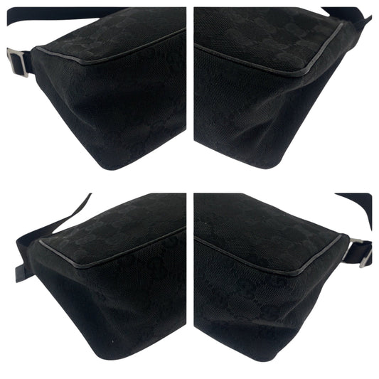 GUCCI Handbag 106644 GG canvas Black SilverMetal