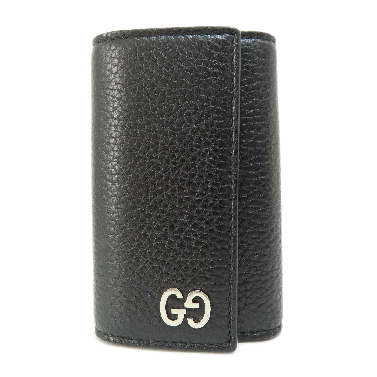 GUCCI Key case Key holder 473924 leather black logo