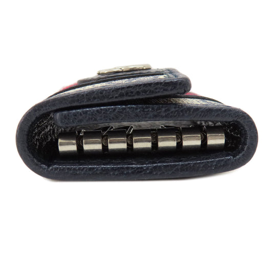 GUCCI Key case Key holder 603732 PVC Navy Ophidia GG