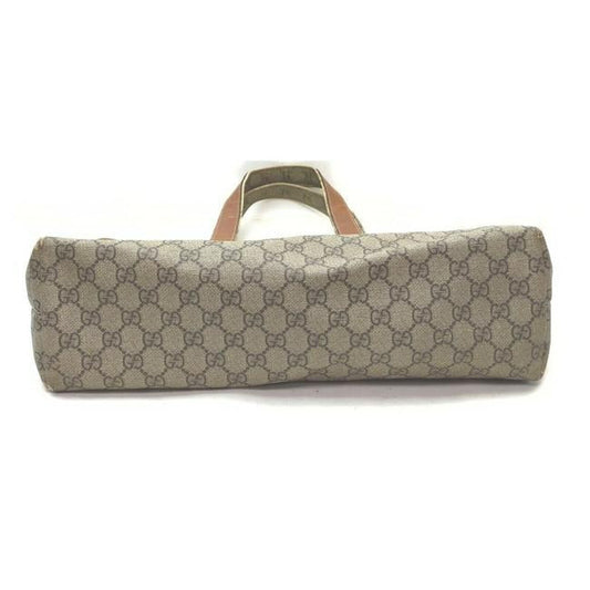 Gucci Gg Supreme Bag Guccissima Ccleather Brown G Printredgreen Coated Canvasleather Tote