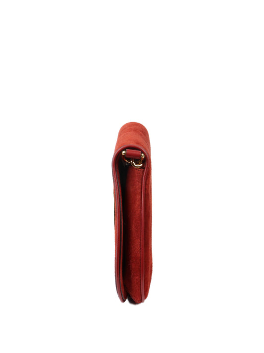 Gucci Blondie Red Suede Shoulder Bag.
