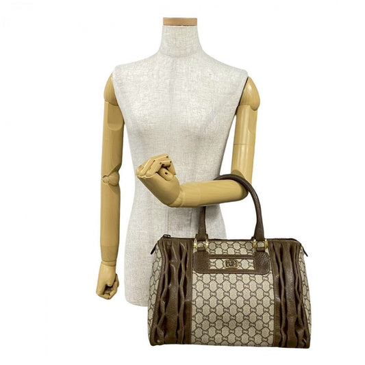 GUCCI Boston Duffel bag leather Brown