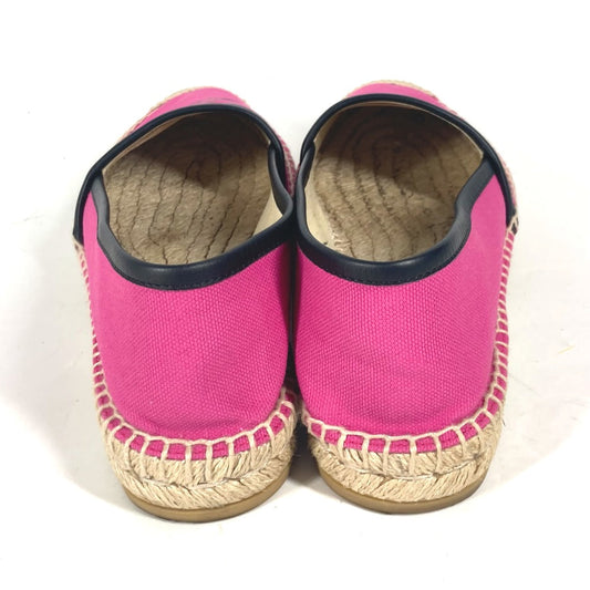 GUCCI 525882 canvas pink logo flat shoes 36.5