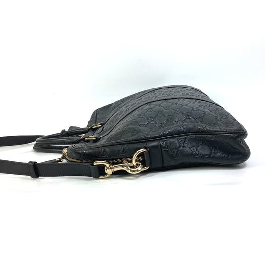 GUCCI Business bag 208463 leather Dark brown Tote Bag handbag Guccisima GG mens Used