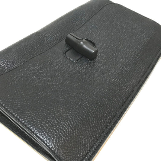 GUCCI Clutch bag 387220 Bamboo / leather black bamboo clutch Clutch bag unisex(Unisex) Used