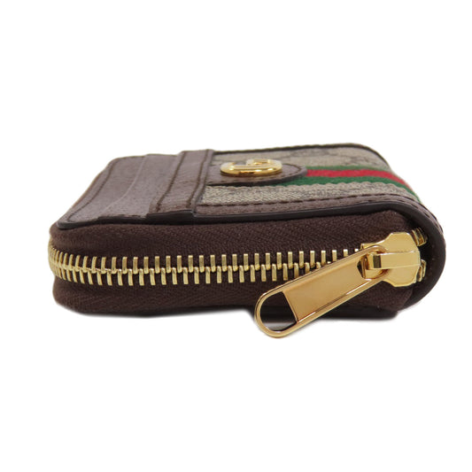 GUCCI Card Case 658552 PVC Brown Ophidia GG Women Used