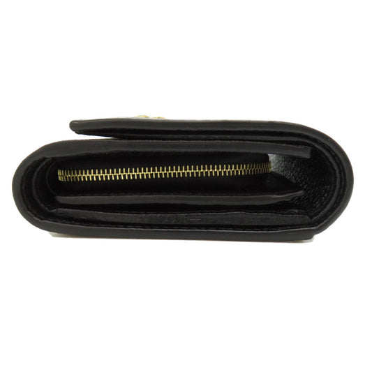 GUCCI Bifold Wallet 598587 leather black Double G Bicolor Medium Wallet Women Used