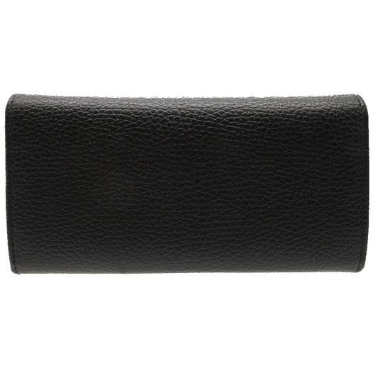 GUCCI Long Wallet Purse 456116 leather black GG Petit Marmont Women Used
