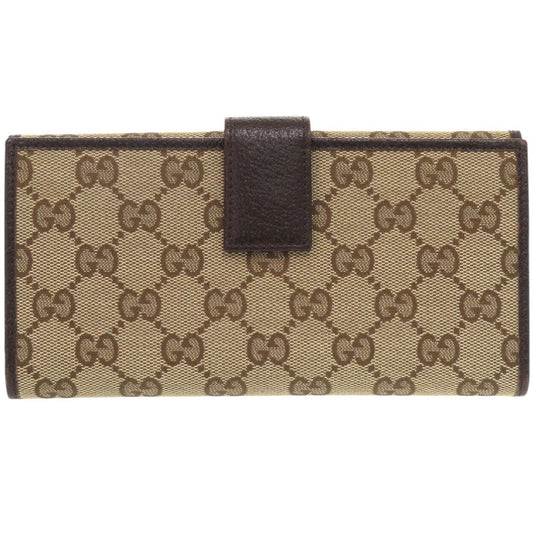 GUCCI Long Wallet Purse 112715 GG canvas beige