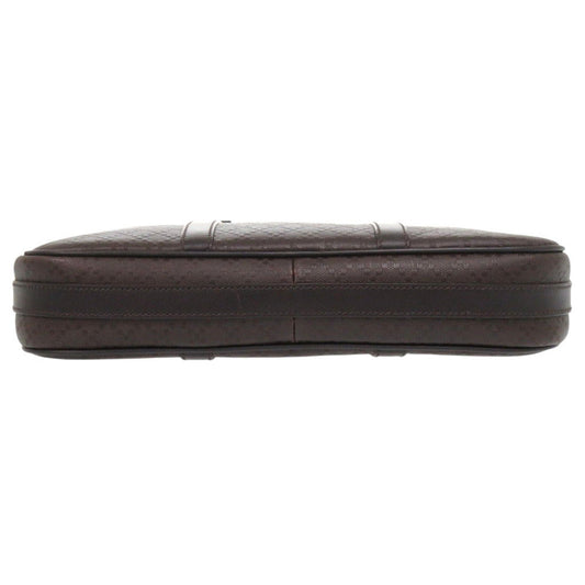 GUCCI Business bag 344357 leather Brown Diamante Briefcase