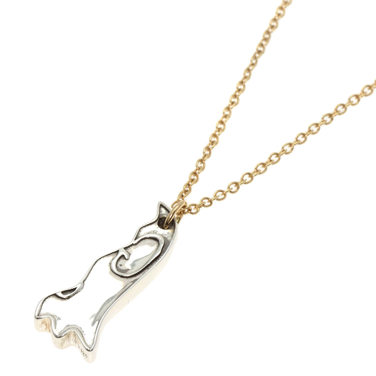GUCCI Necklace SV Silver GG Ghost One side only