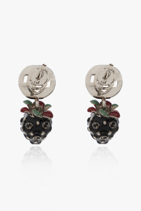 Gucci Earrings with Strawberry and Interlocking G