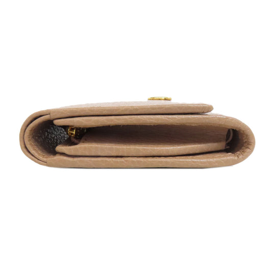 GUCCI Bifold Wallet 593587 leather beige Double G GG Marmont Medium Wallet Women Used