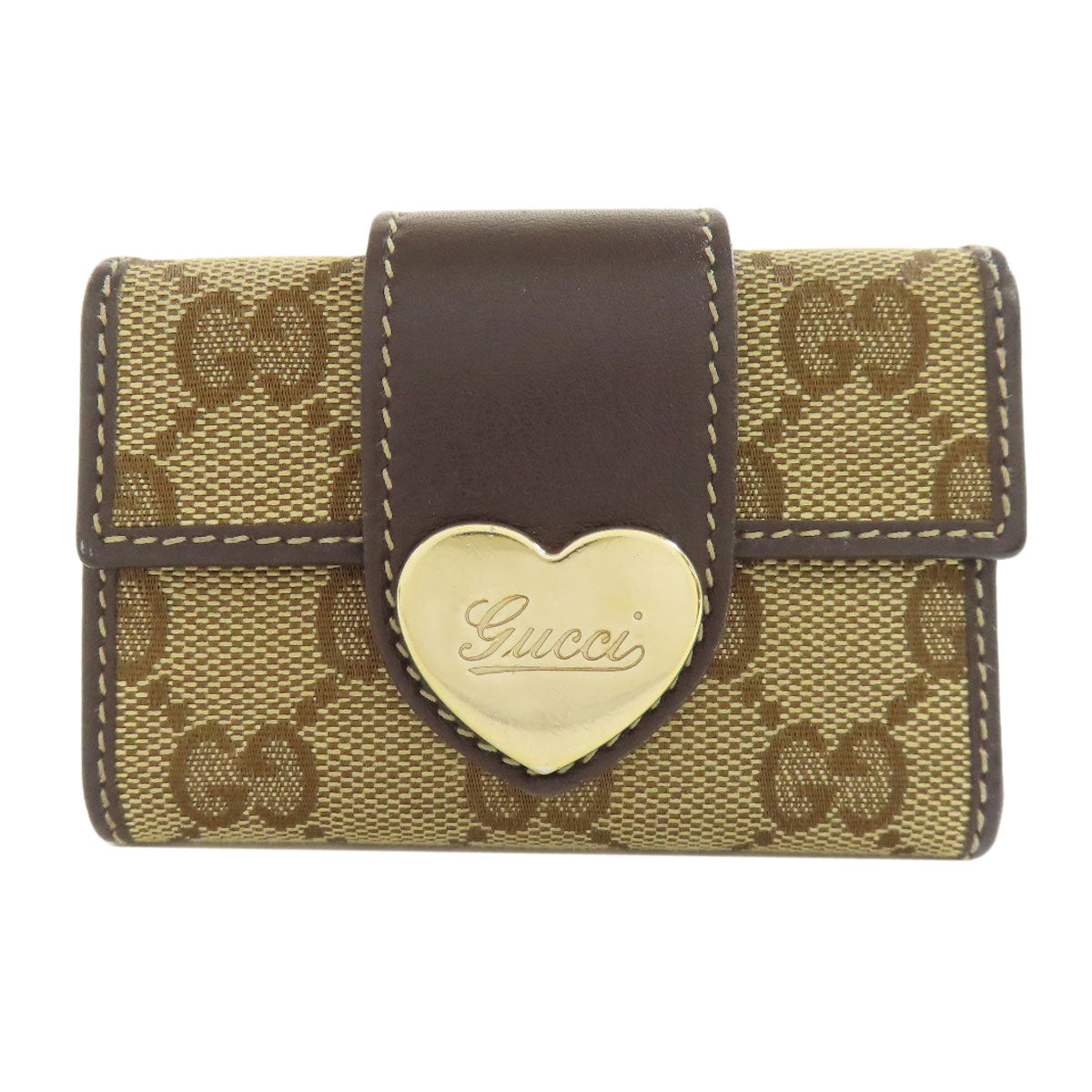 GUCCI Key case Key holder 203551 canvas Brown GG Lovely