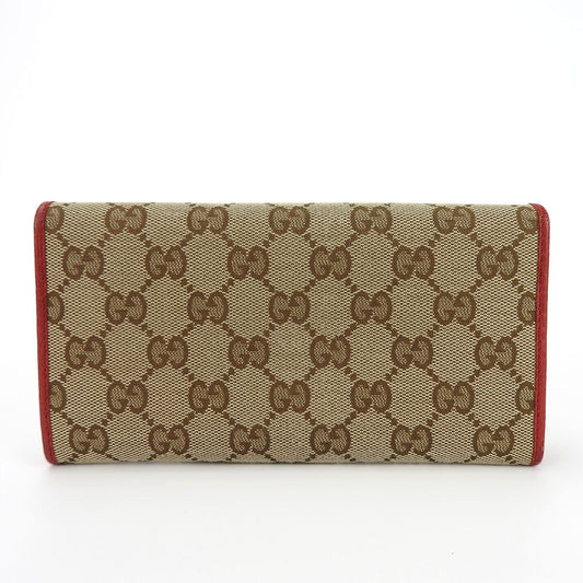GUCCI Bifold Wallet 346058 GG canvas beige Women Used