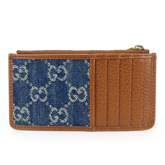 GUCCI Coin case 697717 GG denim Navy