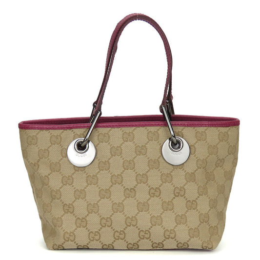 GUCCI Handbag 120844 GG canvas, leather beige Women Used