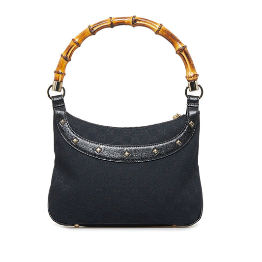 GUCCI GG Canvas Bamboo Anita Handbag