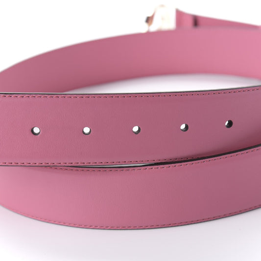 Gucci Interlocking GG Calfskin Belt in Pink Violet