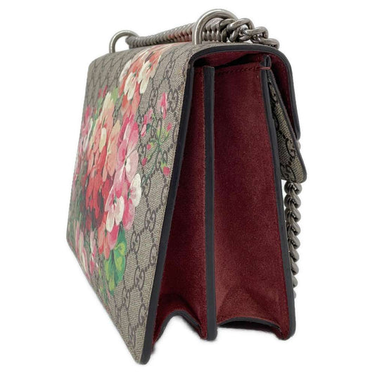 GUCCI Dionysus ChainShoulder Bag Beige/Red 400249 PVC suede
