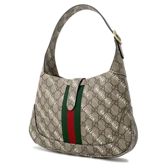 GUCCI Hacker Project Jackie 1961 Shoulder Bag Beige 636706 GG SupremeCanvas