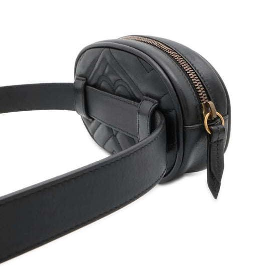 GUCCI GG Marmont belt bag Black 476434 Leather