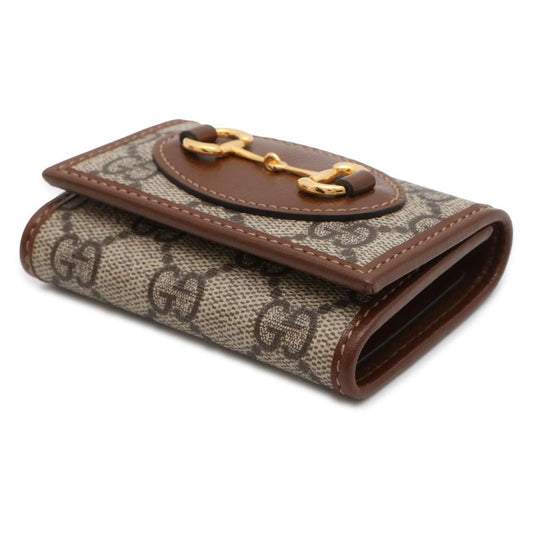 GUCCI Horsebit 6 Key Case Beige/Brown 671785 GG Supreme Canvas
