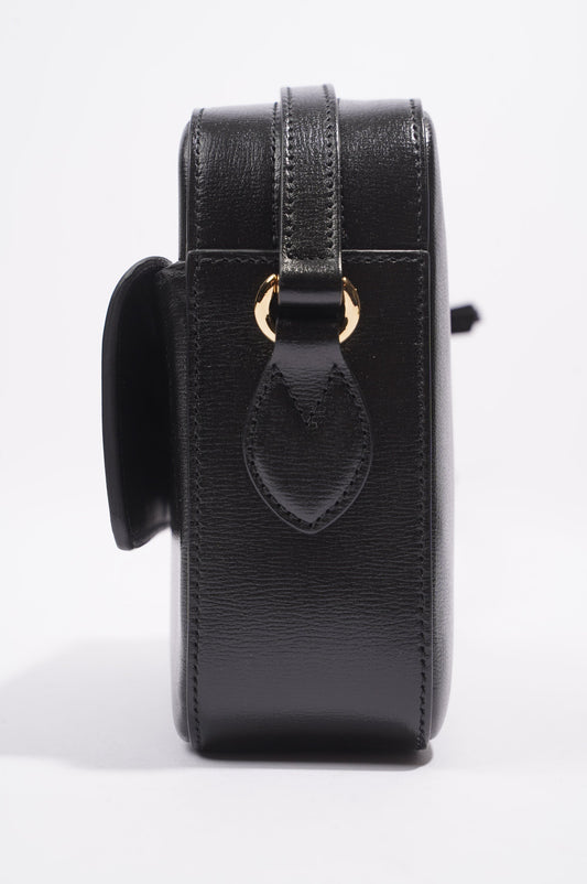 Gucci Horsebit 1955 Small Shoulder Bag Black Black Leather Small