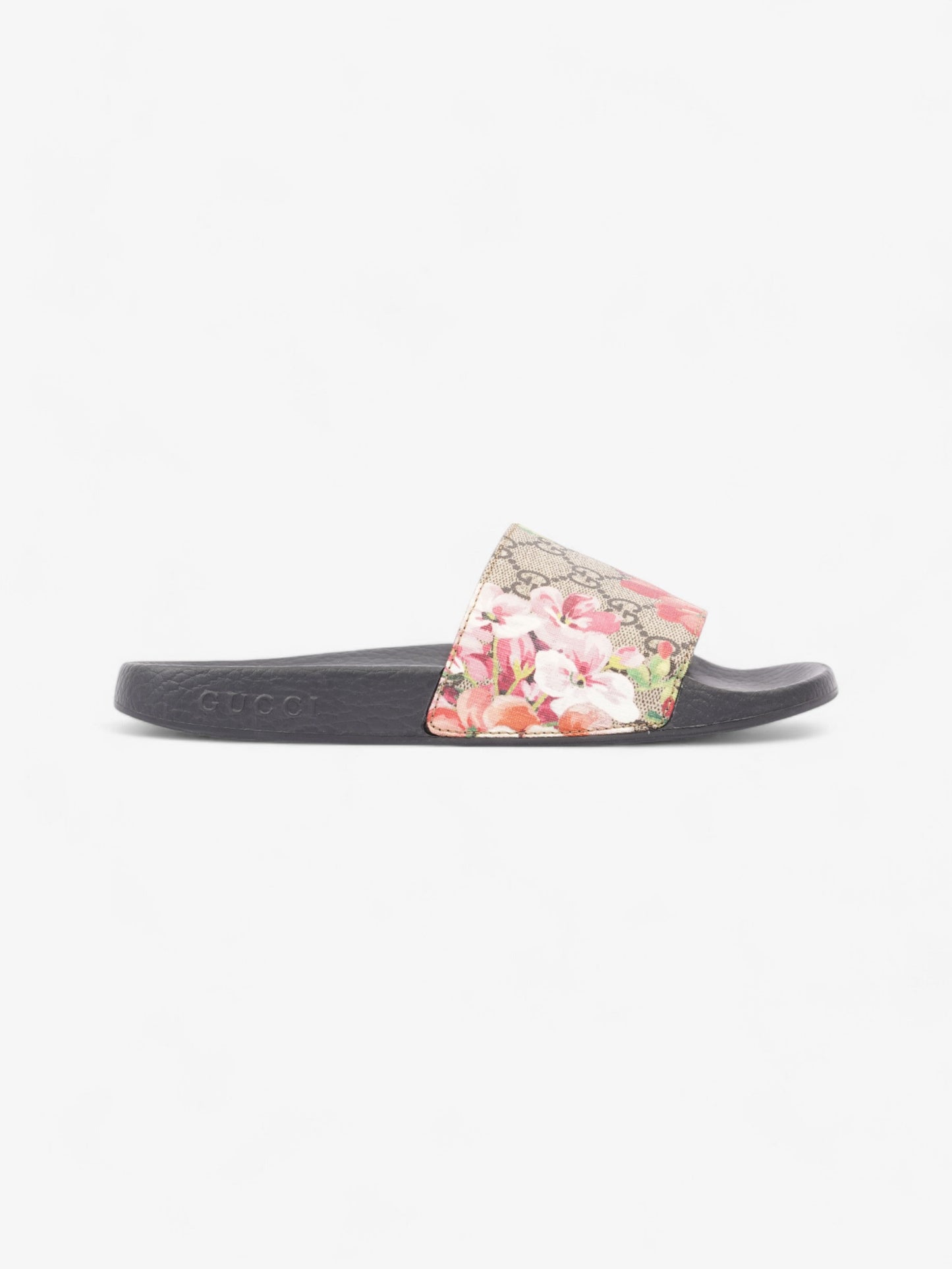 Gucci GG Supreme Blooms Floral Slides Beige / Floral Canvas EU 38 UK 5