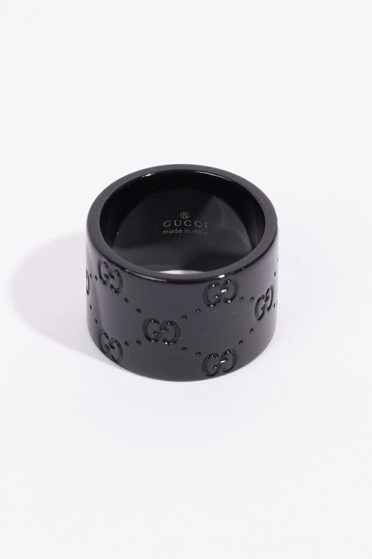 Gucci Icon Ring Black Base Metal 55