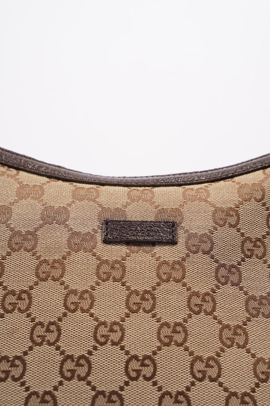 Gucci Canvas Shoulder Bag Beige