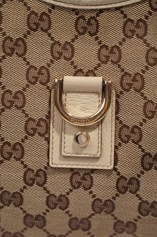 Gucci Hobo Bag Beige Canvas