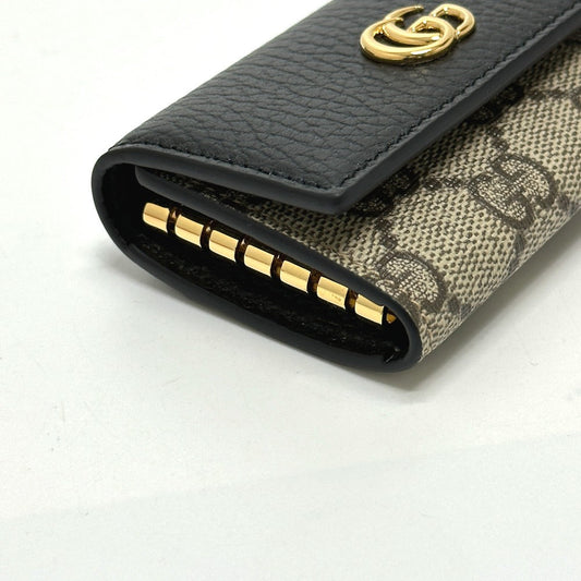 GUCCI Key case Key holder 456118 GG Supreme Canvas beige GG Marmont six hooks Women Used