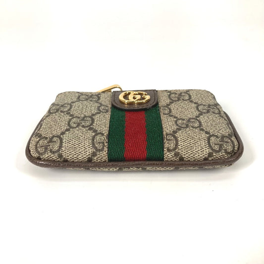 GUCCI Key case Key holder 671722 GG Supreme Canvas beige GG Supreme Ofidia Women Used