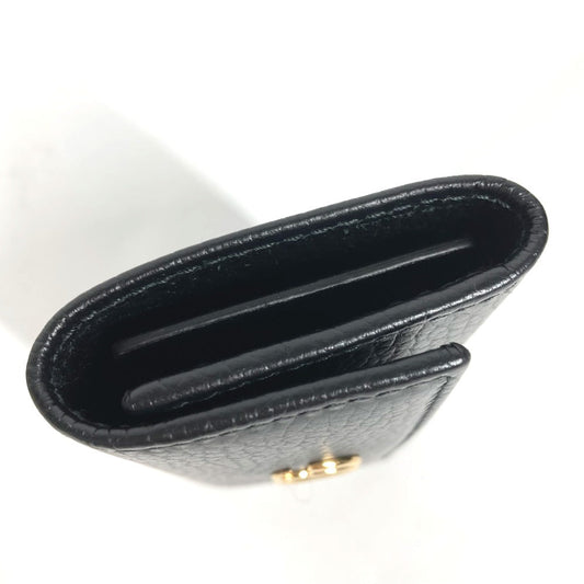 GUCCI Key case Key holder 456118 leather black key GG Marmont Women Used