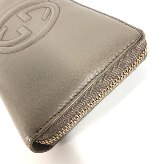 GUCCI Long Wallet Purse 282413 leather beige Long wallet with tassel GG Soho