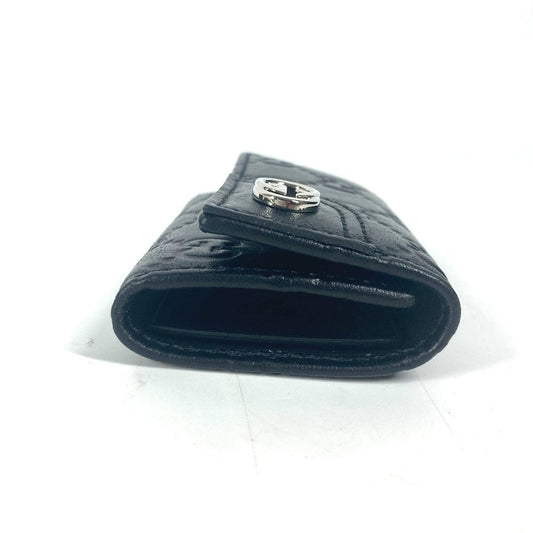 GUCCI Key case Key holder 181680 Sima leather black Guccisima GG 6-key set unisex(Unisex) Used