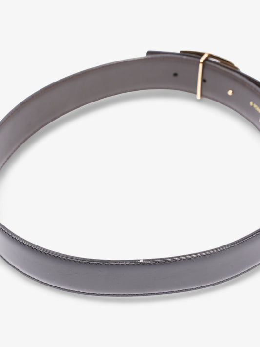 Gucci G Buckle Belt Black Leather 65cm / 26"