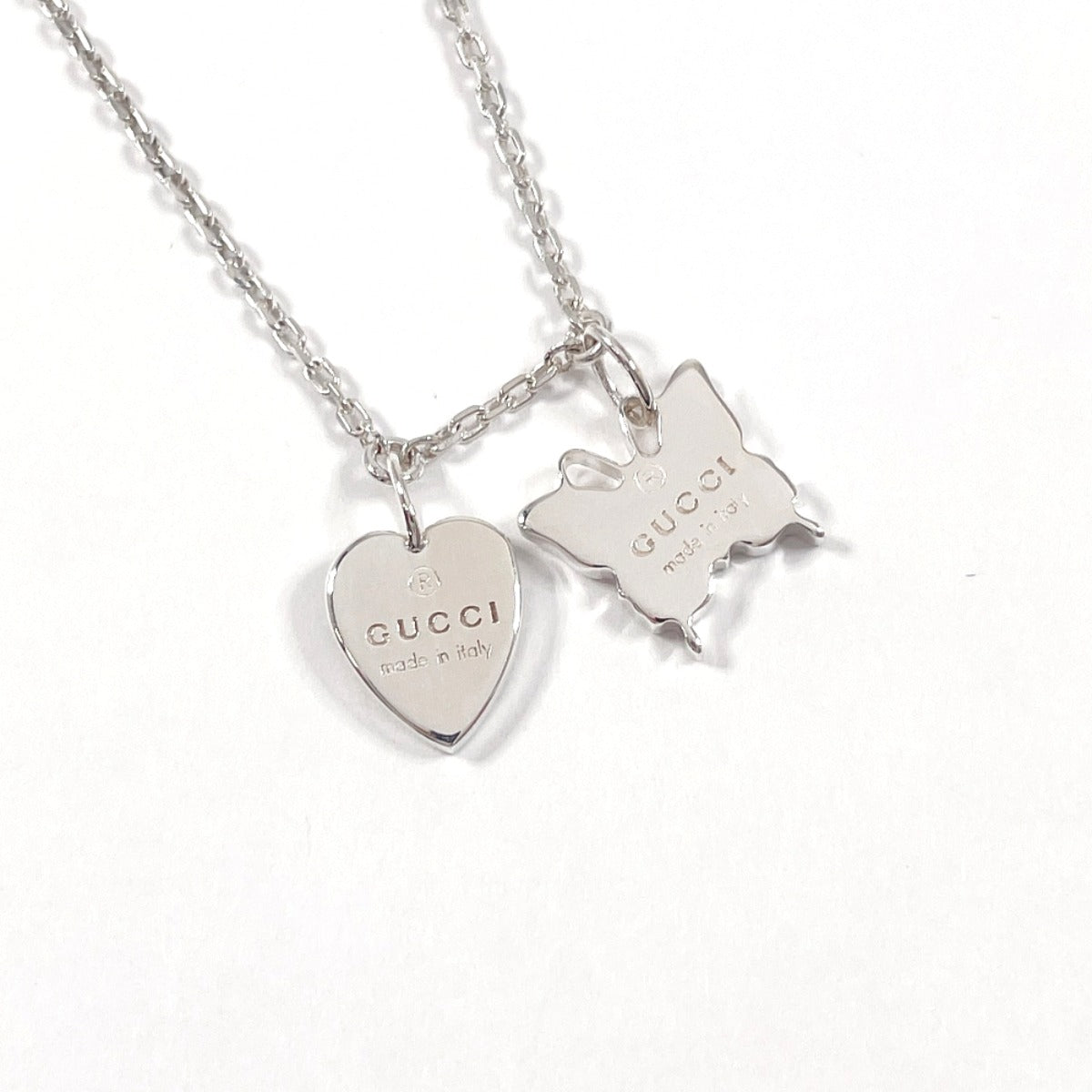 GUCCI Necklace Silver925 Silver Butterfly heart
