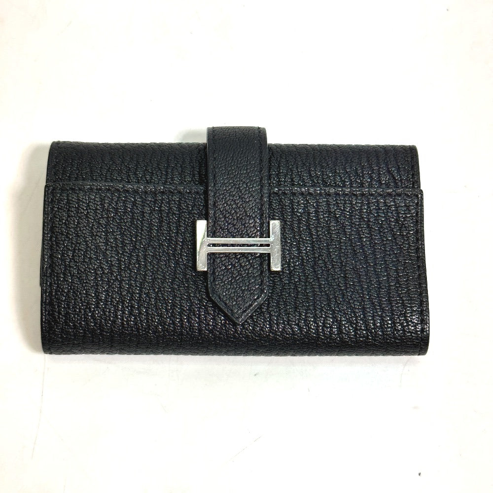 HERMES Key case Key holder Chevre Misol black HMetal Key Bean unisex(Unisex) Used