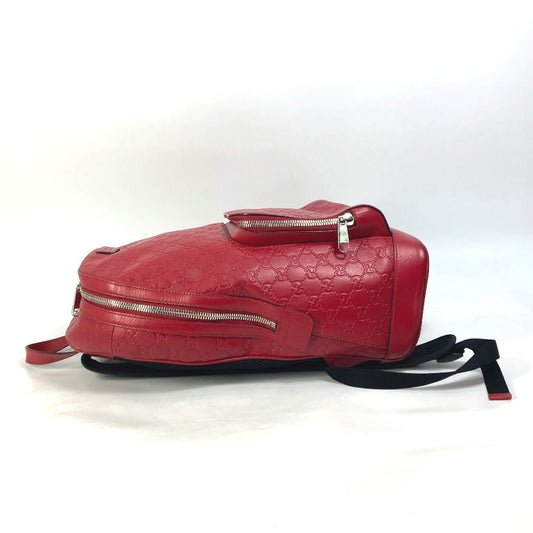 GUCCI Backpack 406370 Sima leather Red Guccisima GG Women(Unisex) Used