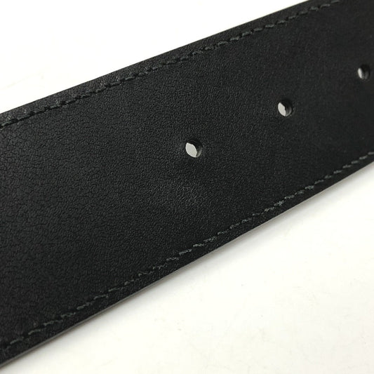 GUCCI belt 406831 leather black Leather belt (double G buckle) mens 85 Used