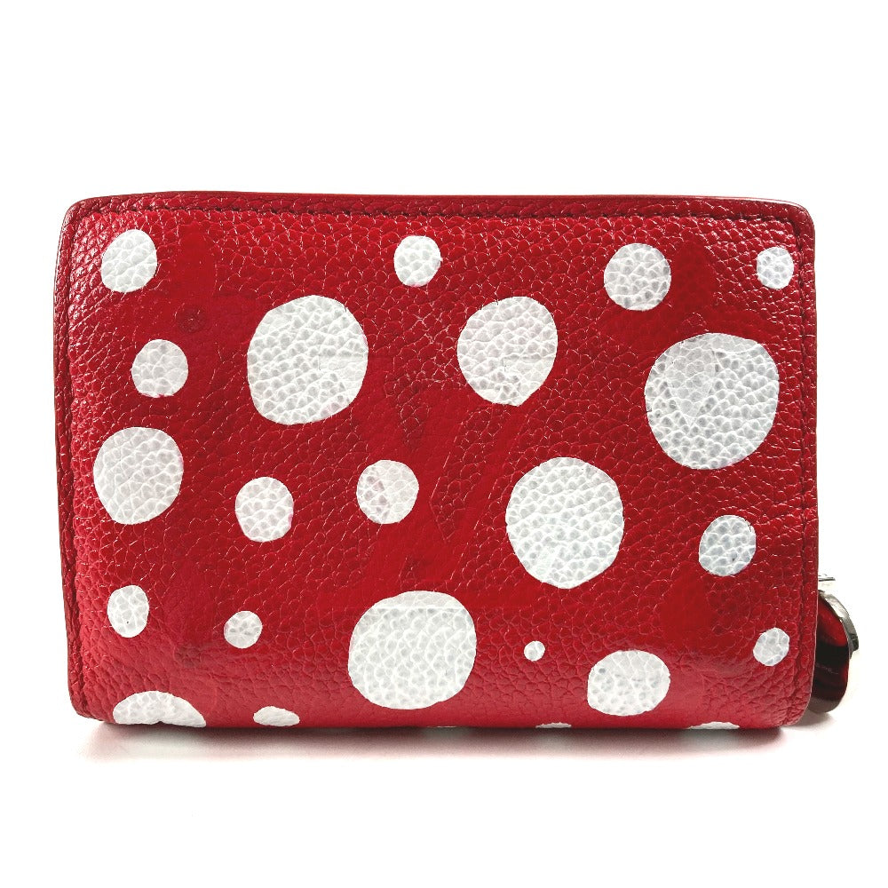 LOUIS VUITTON Folded wallet M82103 leather Red Kusama Yayoi Collaboration LVxYK Portefeuille Claire
