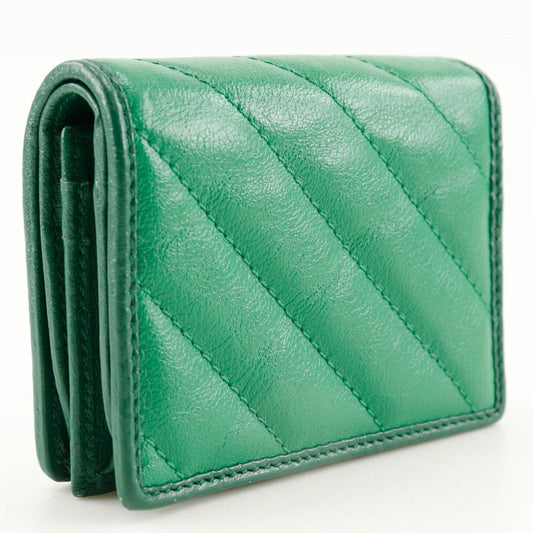 GUCCI Bifold Wallet 573811 leather green GG Marmont Compact wallet Women Used
