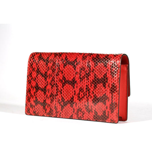 Gucci 476079 2134 Bee Women's Red Exotic Snake Skin Shoulder Bag (GG2067)