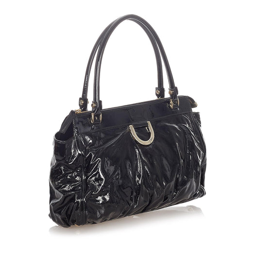 Gucci Abbey D-Ring Patent Leather Handbag