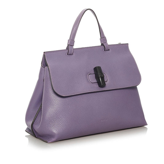 Gucci Bamboo Daily Leather Satchel